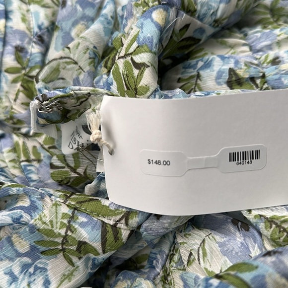 NWT Fisherman's Daughter floral high neck midi tea dress spring with slip button - Picture 7 of 7